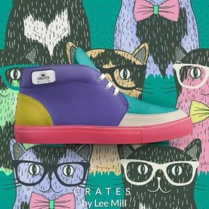 Italian leather Crates cremes! Unisex shoe